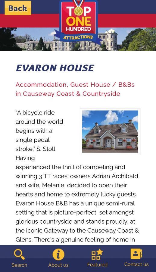 Evaron House Stranocum Exteriör bild
